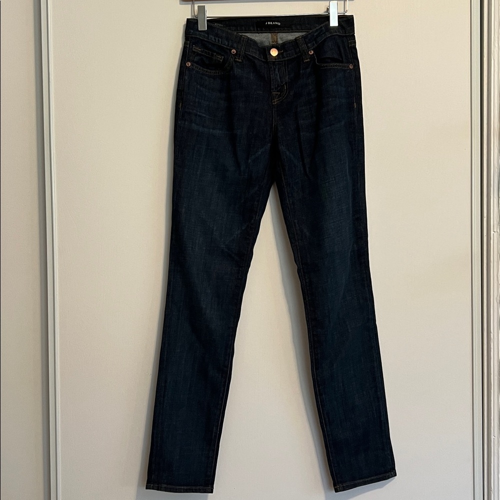 J Brand Jeans Womens 24 Dark‎ Wash Denim Skinny Leg Dark Vintage Mid Rise